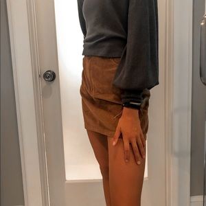 hollister ultra high rise corduroy skirt